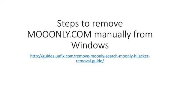 Steps to remove MOOONLY.COM manually from Windows