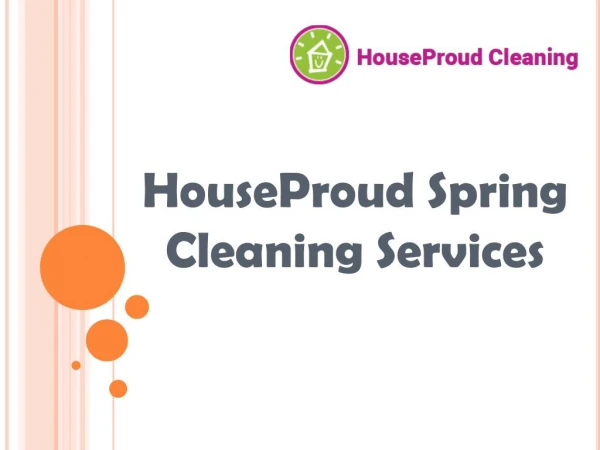 HouseProud Spring Cleaning Services