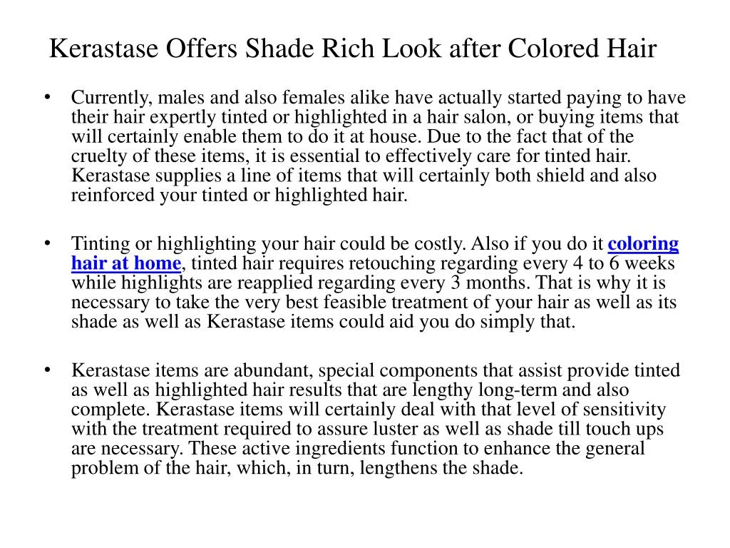 kerastase offers shade rich look after colored hair