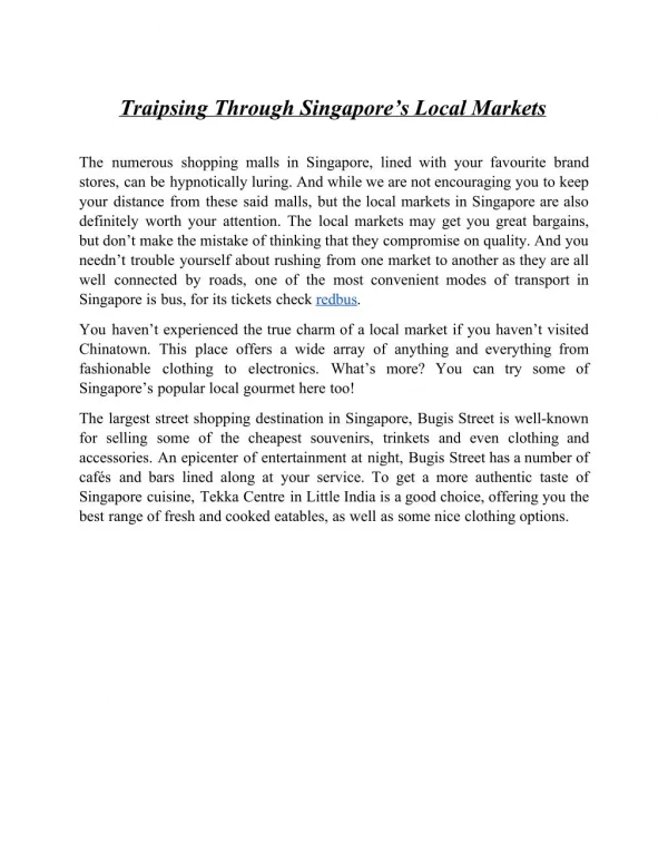 Traipsing Through Singapores Local Markets