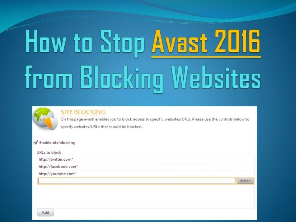 How to Stop Avast 2016 from Blocking Websites