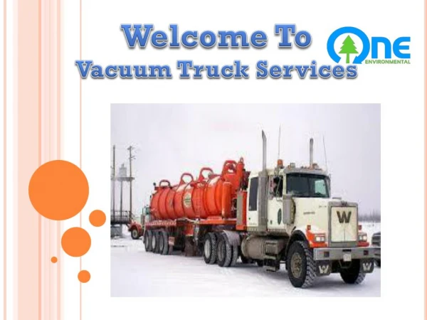 Vacuum Truck Services