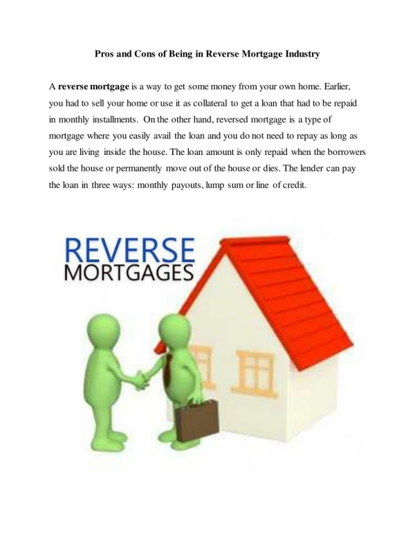 Advantages And Disadvantages Of Reverse Mortgage In Los Angeles