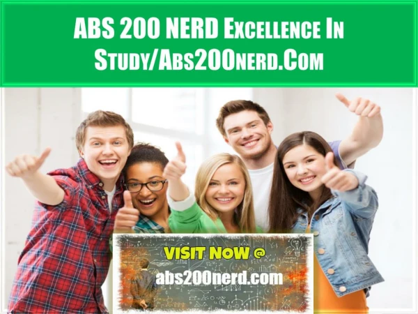 ABS 200 NERD Excellence In Study/abs200nerd.com