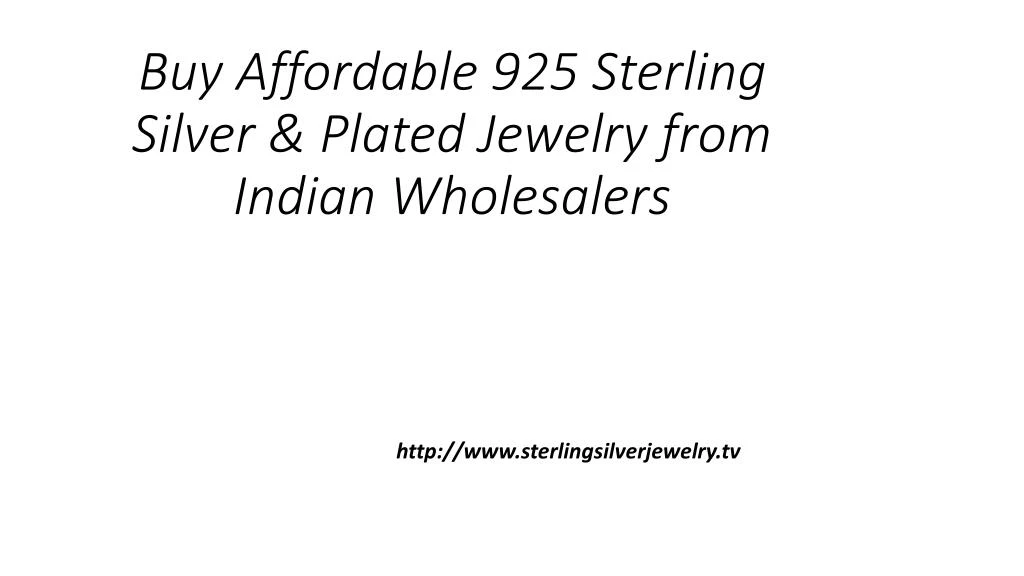 buy affordable 925 sterling silver plated jewelry from indian wholesalers