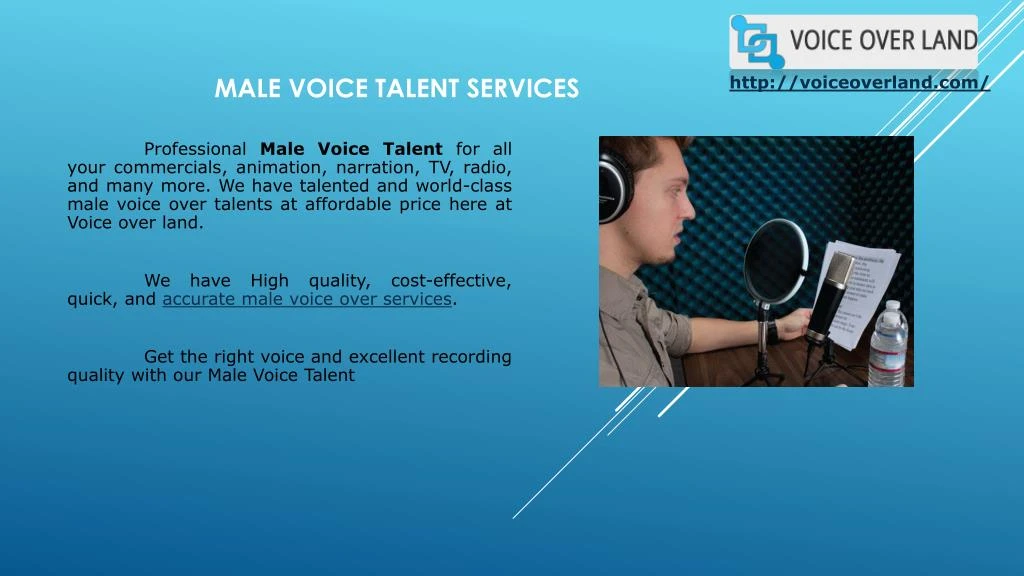 male voice talent services
