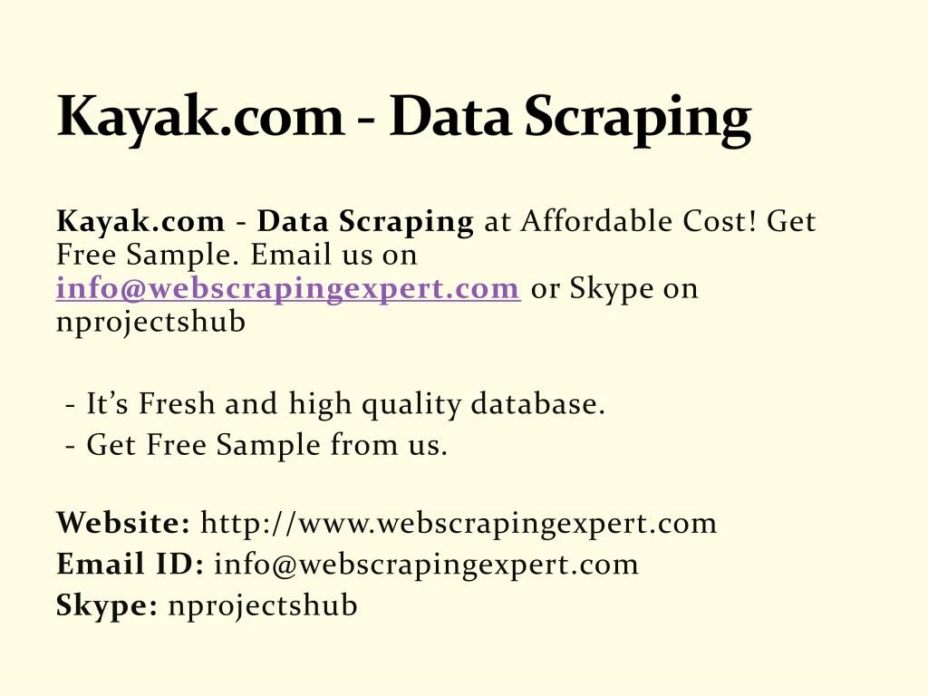 kayak com data scraping