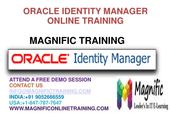 Oracle Identity Management Online Training