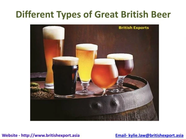 Different types og great british beer