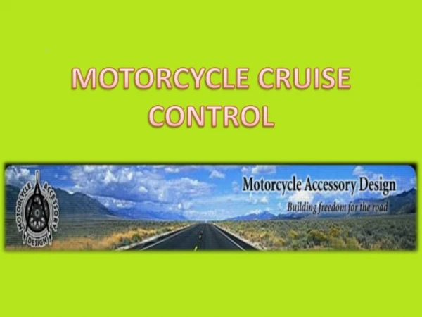 Motorcycle Cruise Control