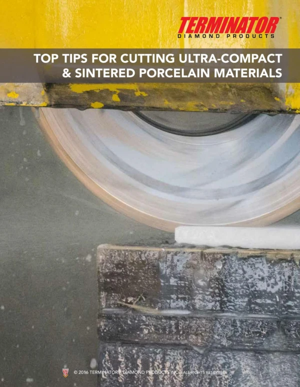 Top Tips For Cutting Ultra-Compact & Sintered Porcelain Materials