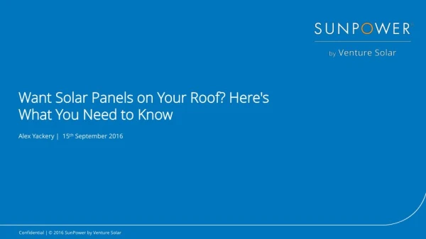 Things to Know Before Installing Solar Panels on Your Roof