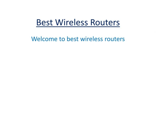 wireless routers reviews