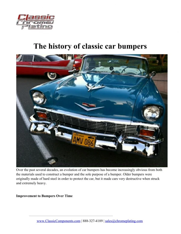 The history of classic car bumpers