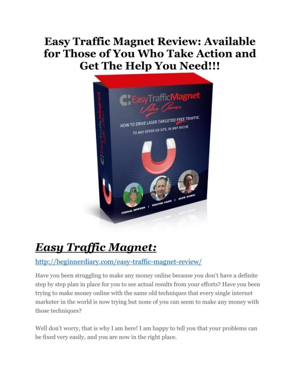 Easy Traffic Magnet review and (Free) $21,400 Bonus & Discount