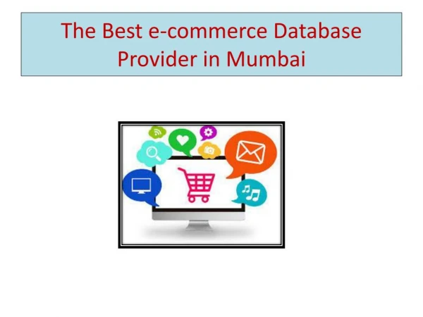 The Best e-commerce Database Provider in Mumbai