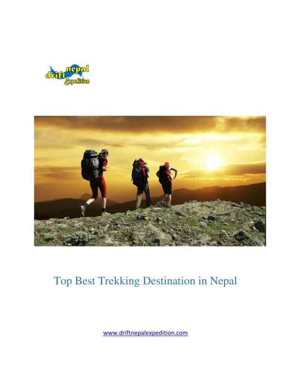 Top best trekking destination and holiday in Nepal