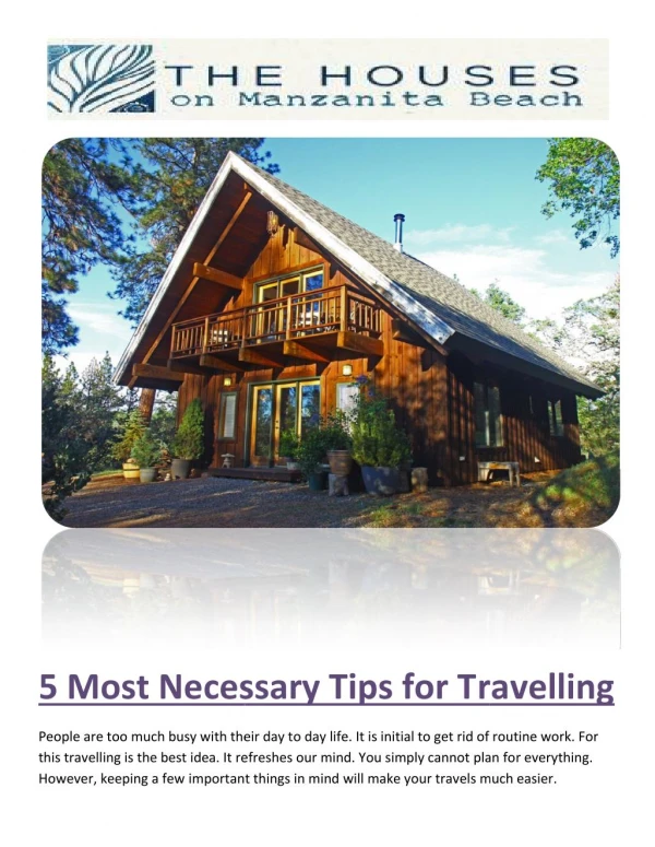 5 MOST NECESSARY TIPS FOR TRAVELLING
