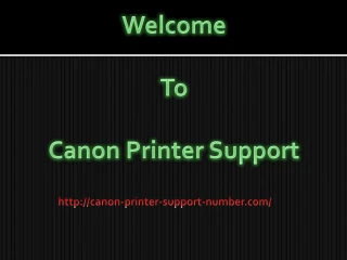 Canon Printer Support - slide 1