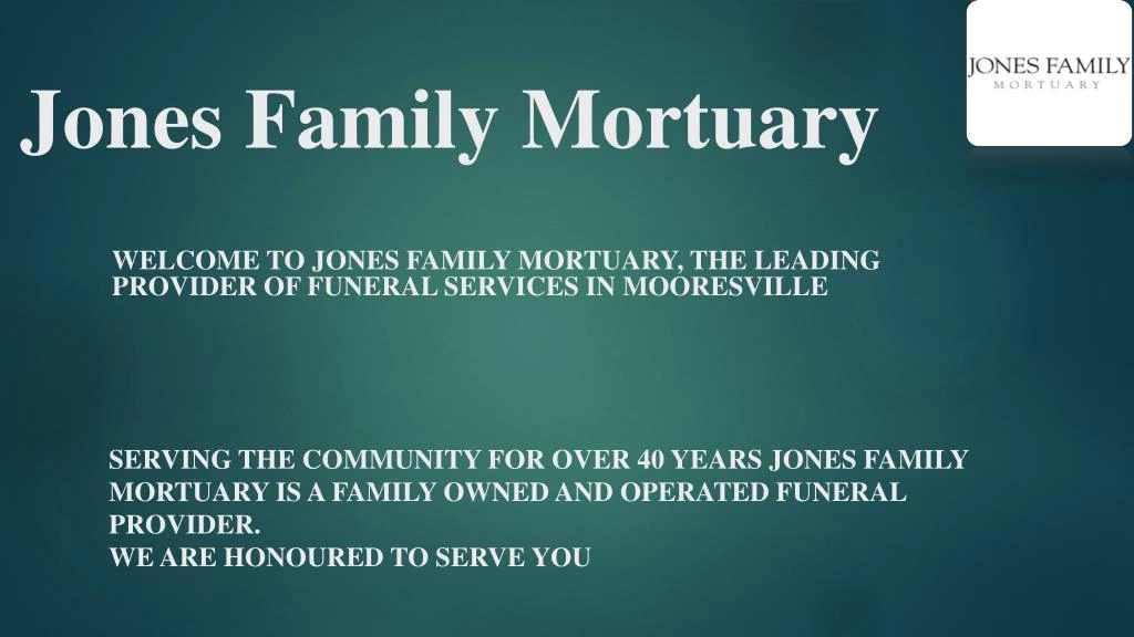 jones family mortuary