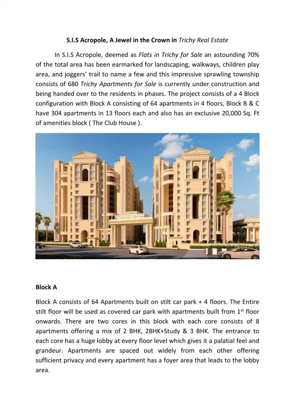 Flats in Trichy for Sale