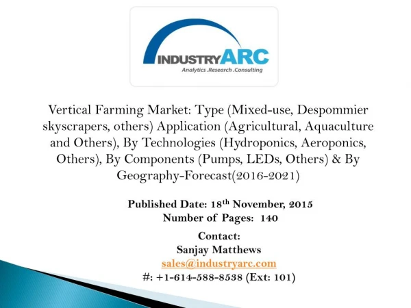 Vertical Farming Market | IndustryARC