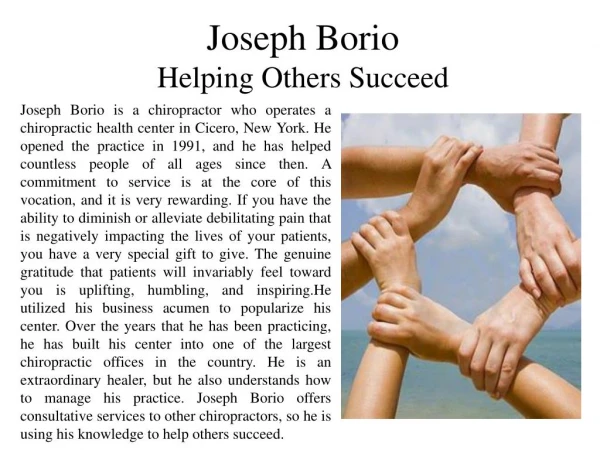 Joseph Borio - Helping Others Succeed