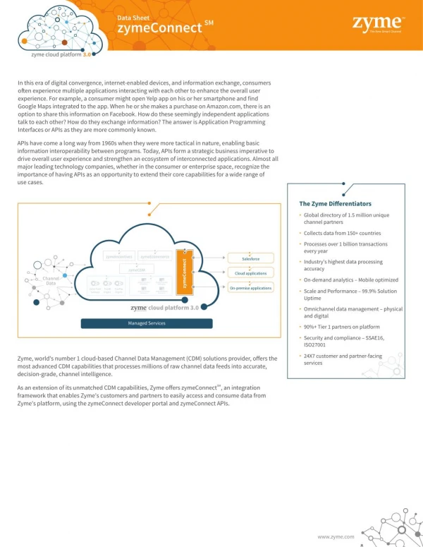 Zyme Cloud Platform 3.0 | zymeConnect