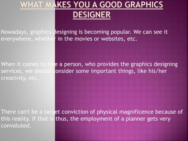 Elements that Make a Great Graphic Designer