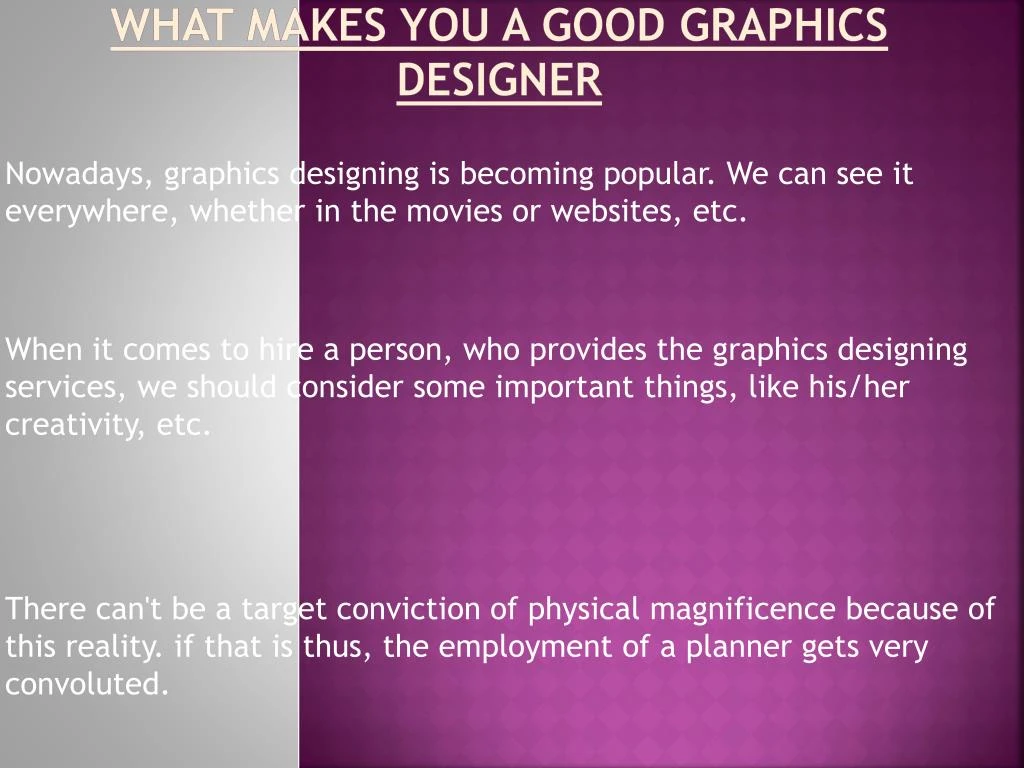 what makes you a good graphics designer