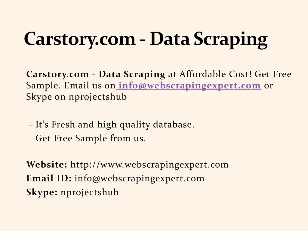 carstory com data scraping