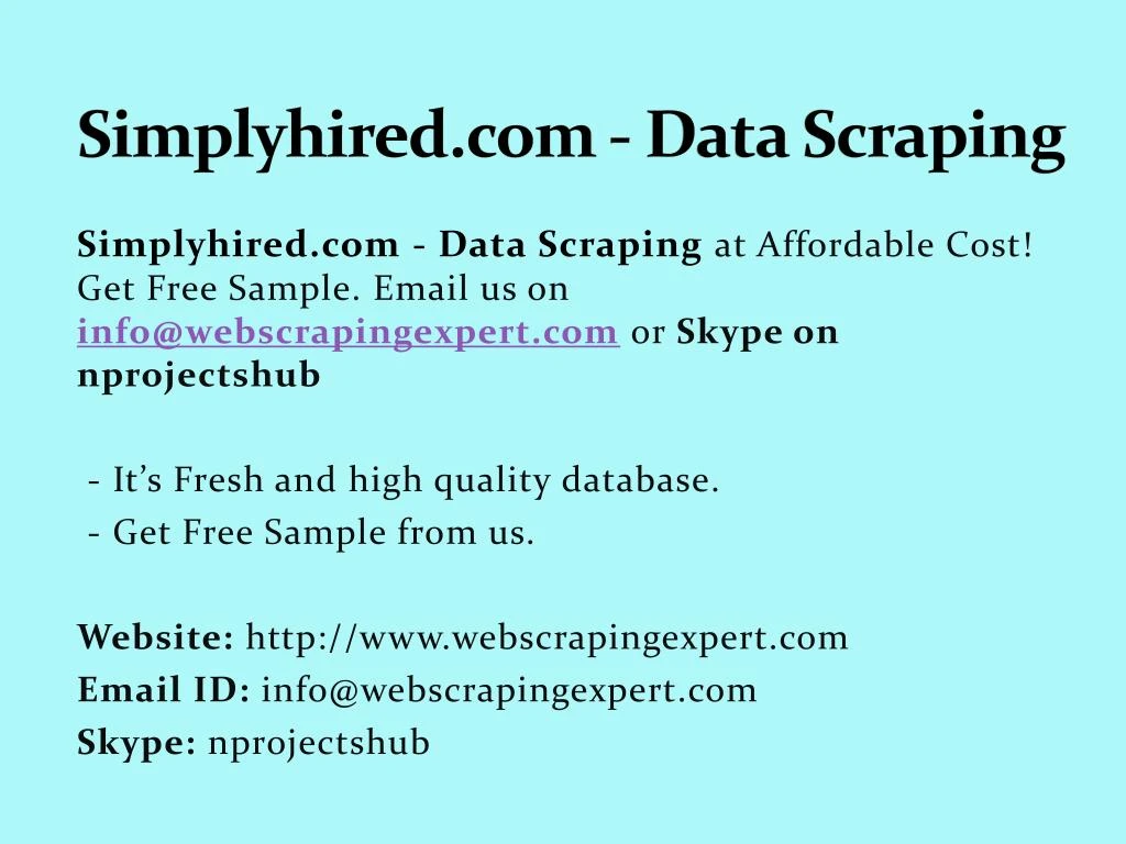 simplyhired com data scraping