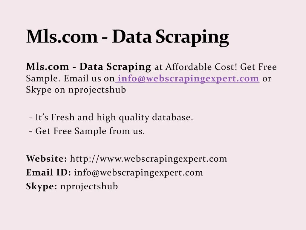 mls com data scraping