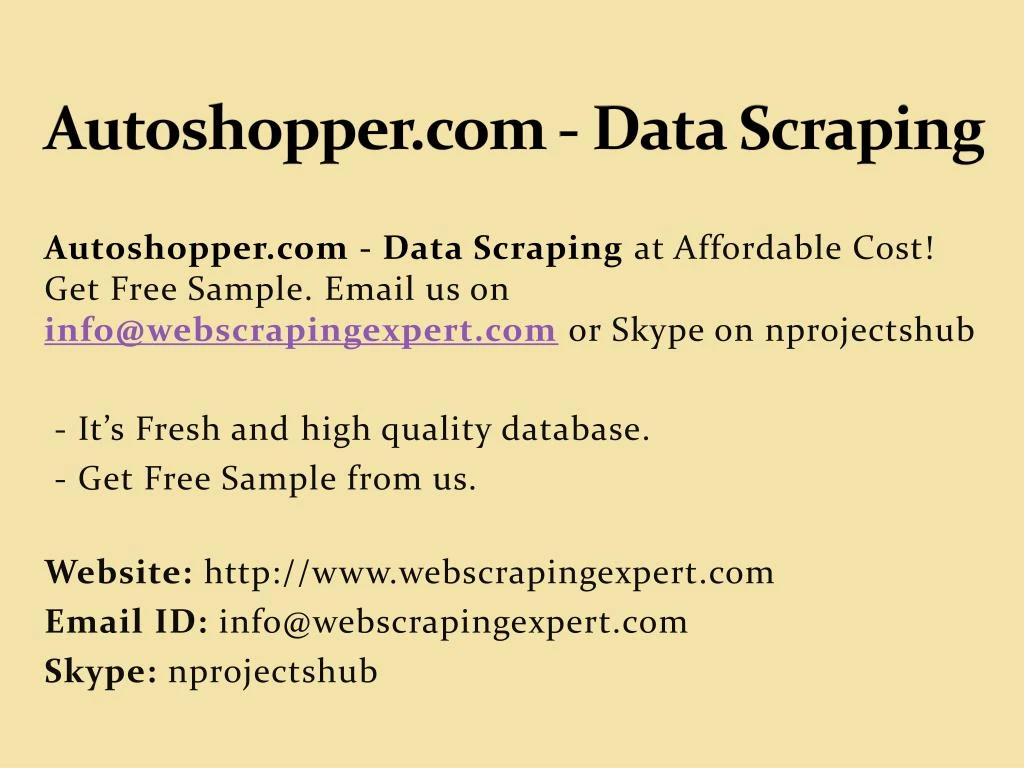 autoshopper com data scraping