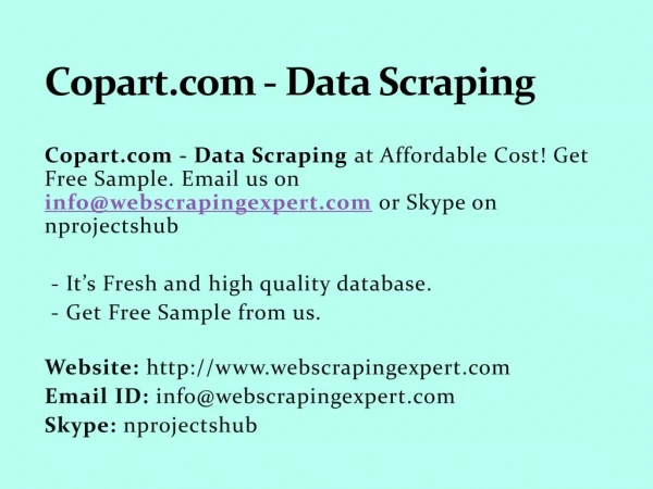 Copart.com - Data Scraping
