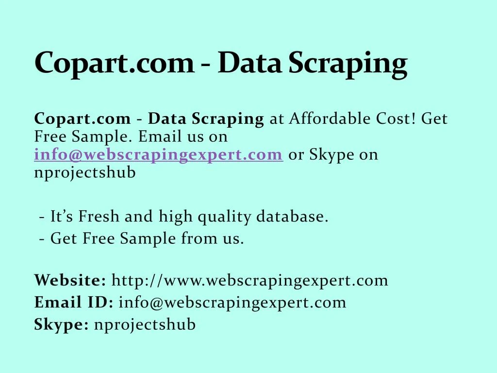 copart com data scraping