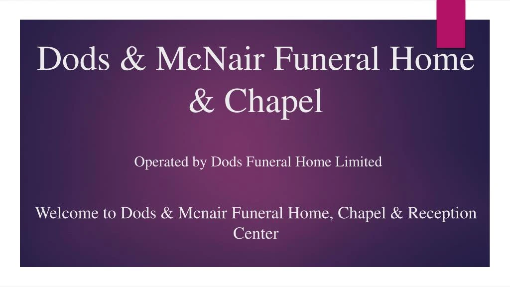 dods mcnair funeral home chapel