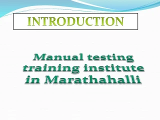 manual testing course in Bangalore - slide 1