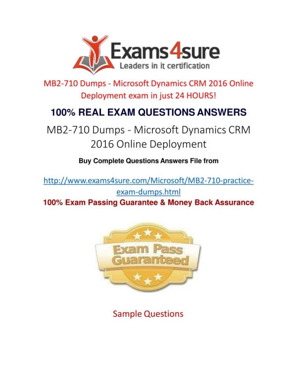 MB2-710 Exam Questions