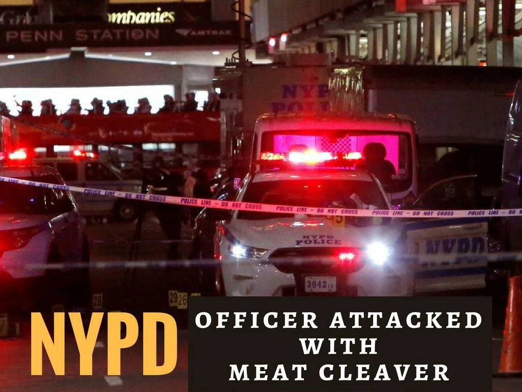 nypd officer assaulted with meat cleaver