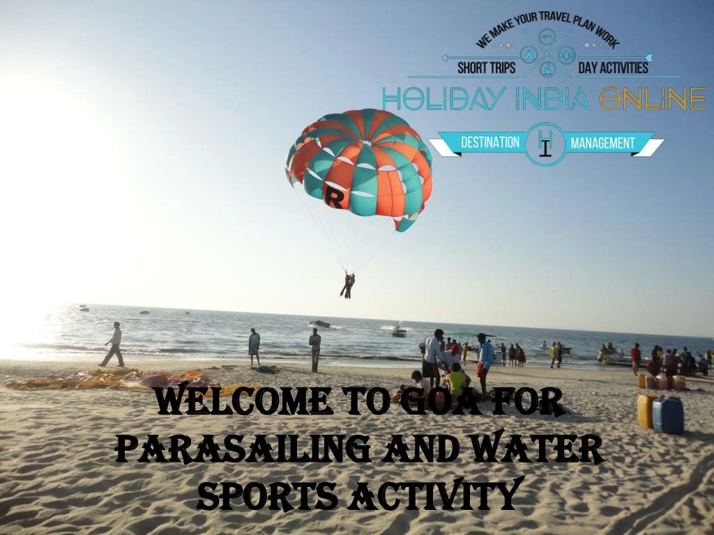 welcome to goa for parasailing and water sports activity