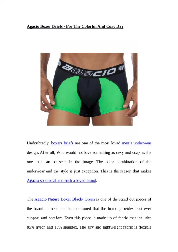 Agacio Boxer Briefs - For The Colorful And Cozy Day