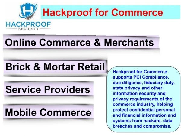 Hackproof for Commerce - Hackproof