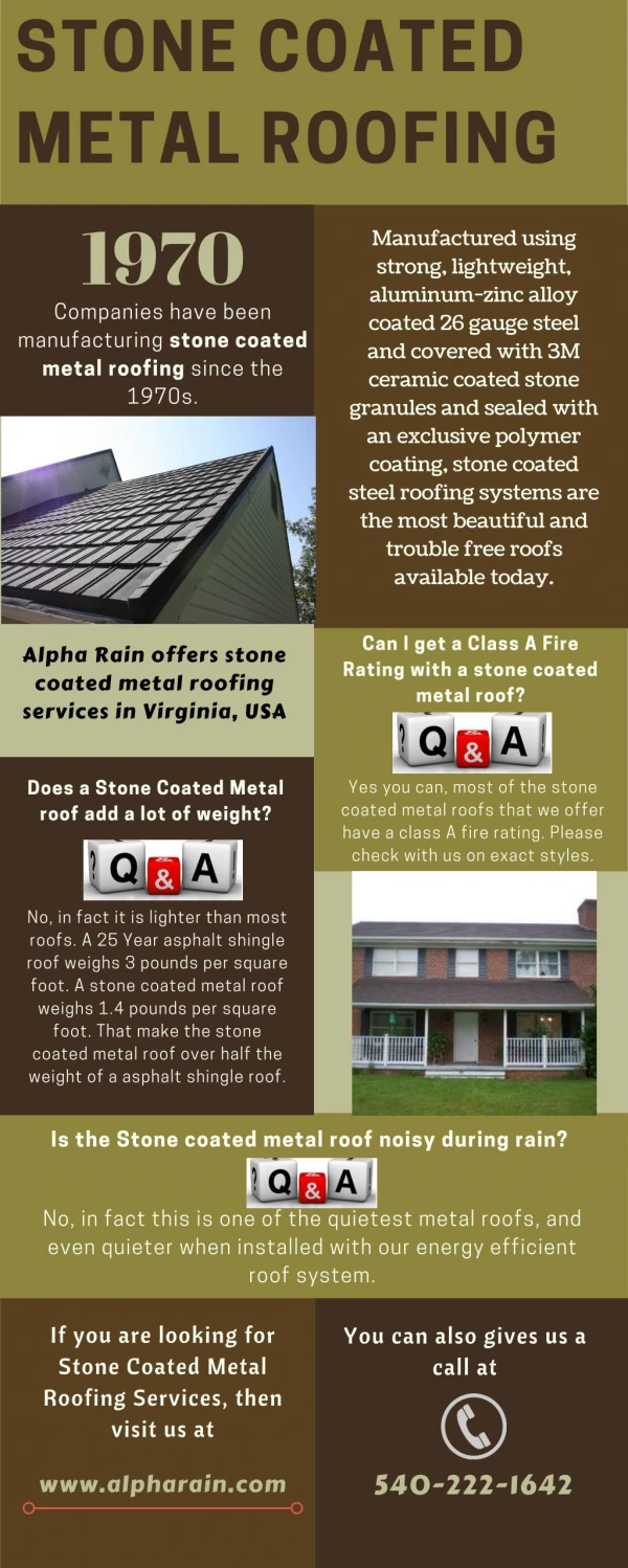 Get Stone Coated Metal Roof Installed by Alpha Rain