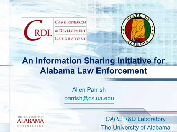 An Information Sharing Initiative for Alabama Law Enforcement