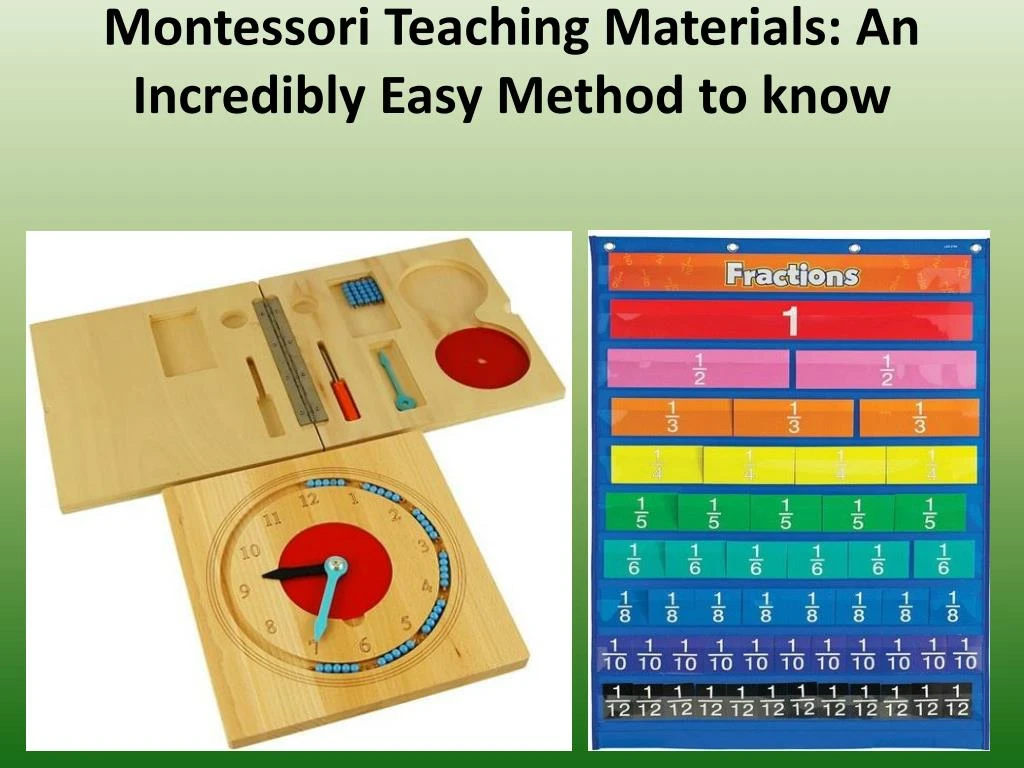 montessori teaching materials an incredibly easy method to know