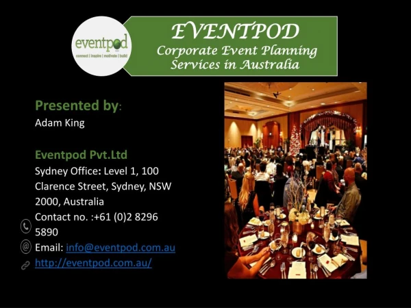 Corporate Event Planning Services in Australia