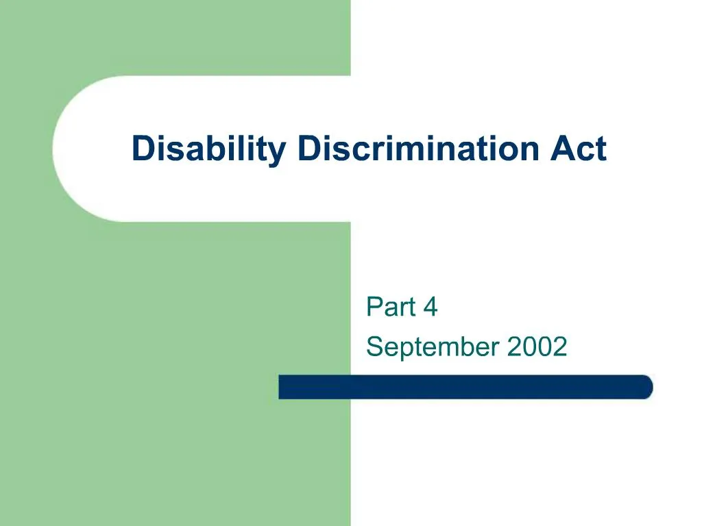 Ppt Disability Discrimination Act Powerpoint Presentation Free Download Id740379 1928