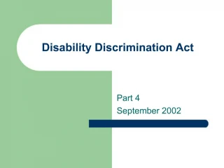 Disability Discrimination Act - slide 1