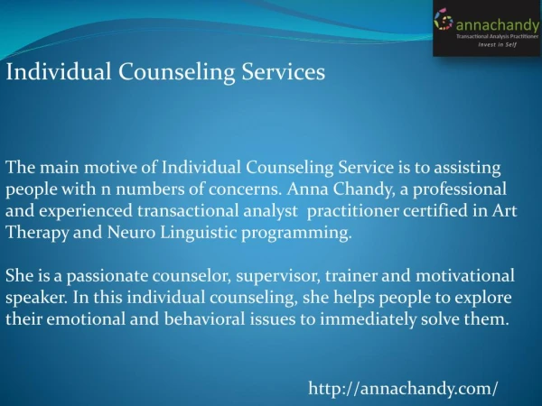 Individual Counseling Service